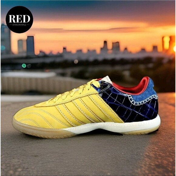 Adidas Wales Bonner Originals MN Samba Gold Navy IH8407 - Men's Size 10 - Picture 11 of 16